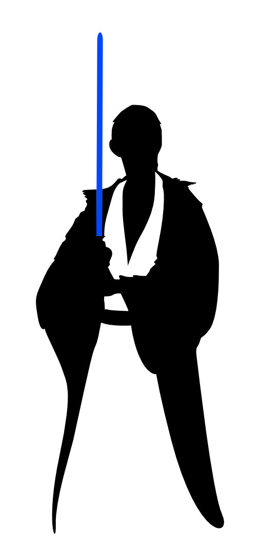 Obi-Wan Kenobi Silhouette Vinyl Decal