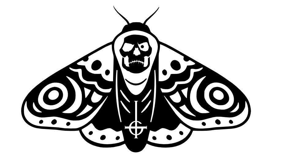 papa death moth decal